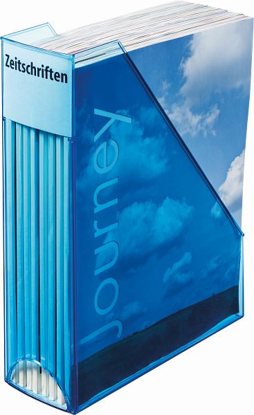 helit Stehsammler "the tower" DIN A4-C4, VE: 2 Stück, blau transparent, H2361430