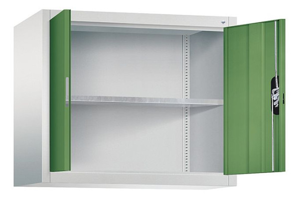 C+P Aufsatzschrank Acurado, H790xB930xT400mm, Farbe: Lichtgrau / Resedagrün, Muldengriff, 9265-009 S10077