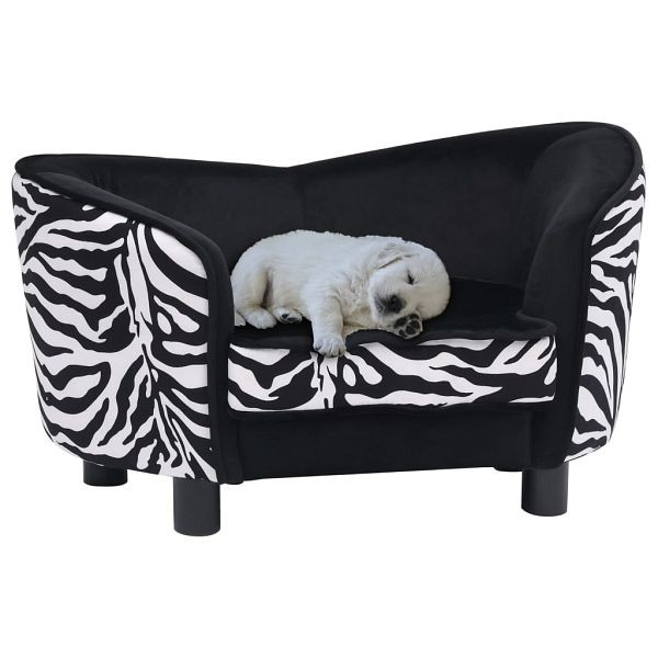 vidaXL Hundesofa Schwarz 68x38x38 cm Plüsch, 170962, 8720286034248