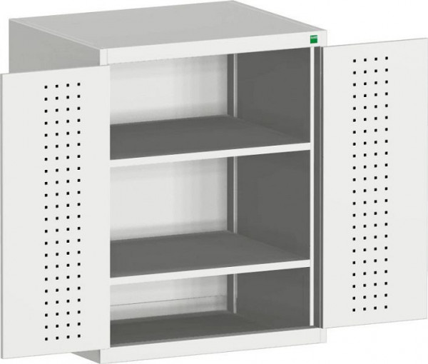 bott cubio Flügeltürschrank bestückt mit 2 Fachböden BxTxH: 800 x 525 x 1000 mm, RAL 7035, 40012122.16V