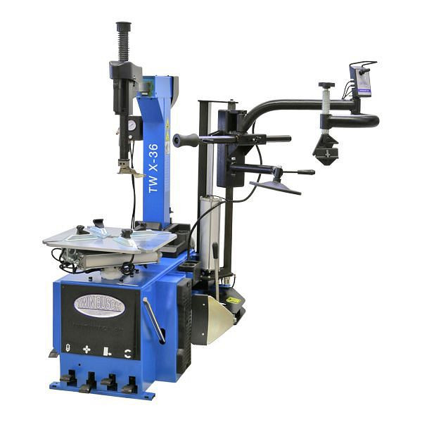 Twin Busch SEMI automatische Reifenmontagemaschine - Multitalent - mit pneumatischen kippbarem Montagearm, TWX-36-400