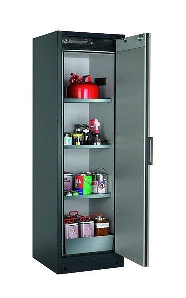 asecos Sicherheitsschrank Q-CLASSIC-90, Q90.195.060.R in reinweiß RAL 9010 mit 3x Fachboden (Edelstahl), 30073-050-33412