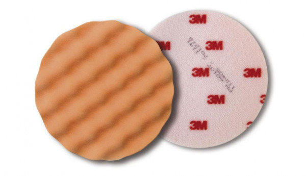 3M Finesse-it Polierschaumpad Extra Life, orange, 133 mm, genoppt, VE: 50 Pads, 7000032251
