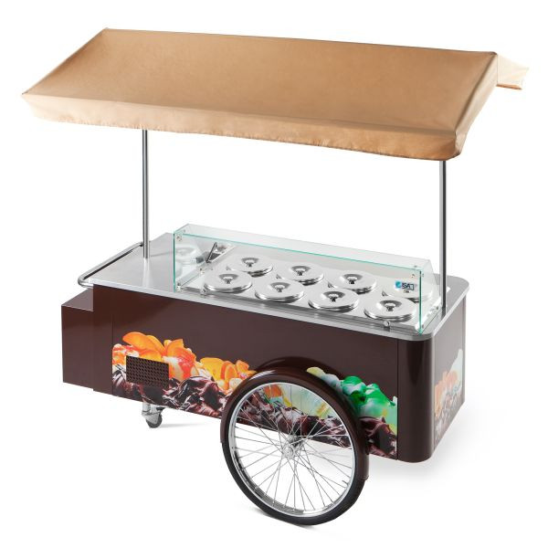 ISA Speiseeiswagen CARRETTINO CARAPINE BEIGE, steckerfertig, Umluftkühlung, 453115506097