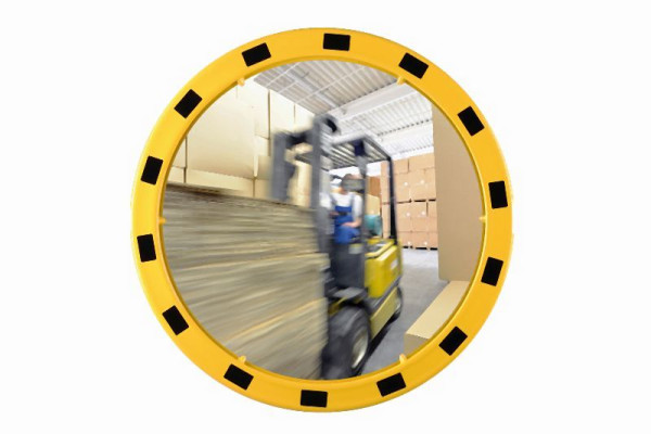 EUvex Industriespiegel Ø80 gelber Rahmen, ED-I 80, 4250912308275