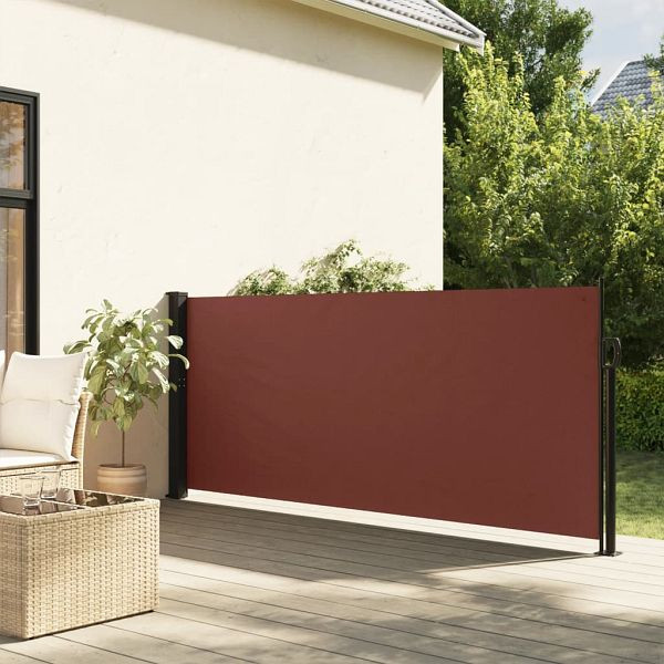 vidaXL Seitenmarkise Ausziehbar Braun 120x500 cm, 4004404