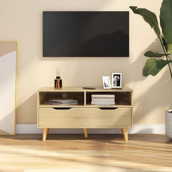 vidaXL TV-Schrank Sonoma-Eiche 90x40x48,5 cm Holzwerkstoff, 326780