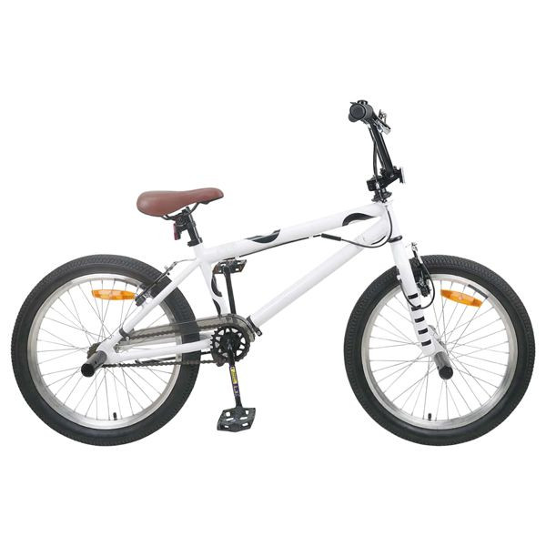 vidaXL BMX Rad 20 Zoll für über 9 Jahre alt Weiß, 42009753