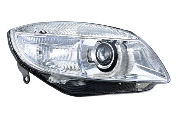 HELLA Halogen-Hauptscheinwerfer, für u.a. Skoda Fabia II (542) / Roomster (5J7), with lens system, für Rechtsverkehr, rechts, 1ZV 247 025-301