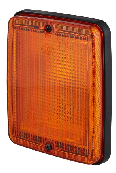 HELLA Blinkleuchte, Halogen, 12/24V, Schraubanschluss/Einbau/Anbau, Scheibenfarbe: gelb, Stecker: Flachstecker, links/rechts, 2BA 005 200-311