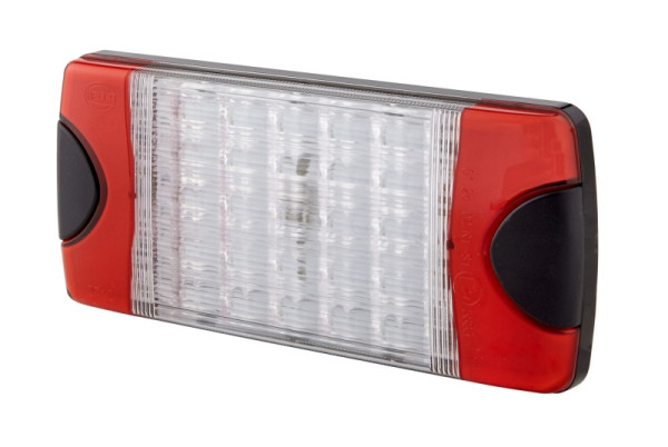 HELLA Heckleuchte - DuraLED Combi - LED - 24/12V - Anbau/geschraubt - Lichtscheibenfarbe: transparent - Stecker: DEUTSCH - links/rechts, 2SD 980 602-211