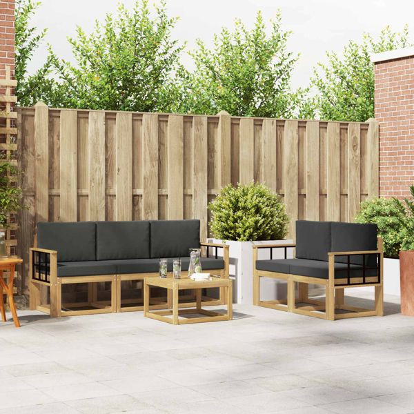 vidaXL Outdoor-Sofagarnitur 6-teilig, 3387256, 8721288777645