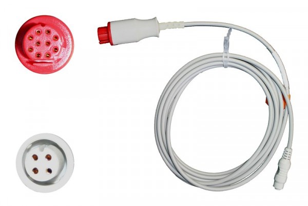 Golmed IBP-Adapterkabel für B.Braun-Transducer, zu GE Datex, IBP-DT-BB