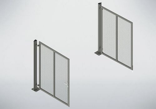 TTS Trennwandsystem 9200, Doppelflügeltor, B 3500, H 2200 mm, staubgrau, 285323