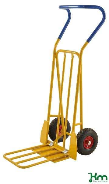 Kongamek Gepäck- & Sackkarre 780 x 560 x 1320 mm, Gelb, Unplattbare Räder, KM104-HPFR