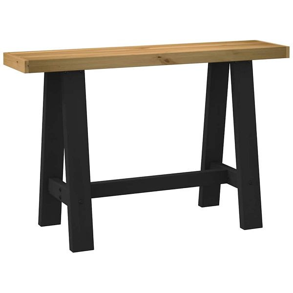 vidaXL Konsolentisch NOAIN A-Form-Beine 120x30x75 cm Massivholz Kiefer, 4100036