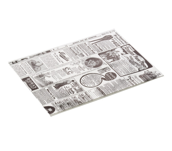 WAS Burgerpapier Times White Set WRAP & GO, 25 x 20 cm, Set á 1000 Stück, Fettpapier, 9995025