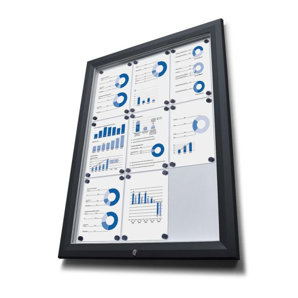 Showdown Displays Schaukasten Außen, Schwarz (15xA4), SCT15xA4PHC9005