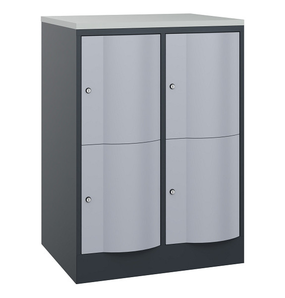 C+P XL-Schließfachschrank Resisto, H1077xB772xT640mm, 7016/9006, 8472-273 S10104