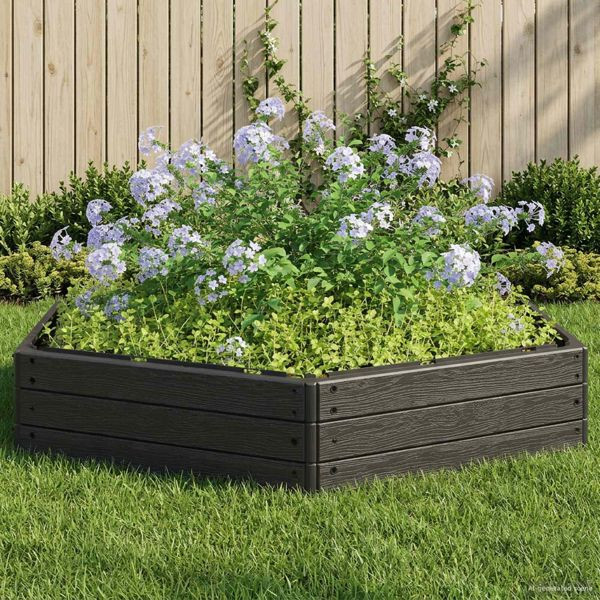 vidaXL Hochbeet Schwarz 148 x 129 x 25 cm PP, 42033406