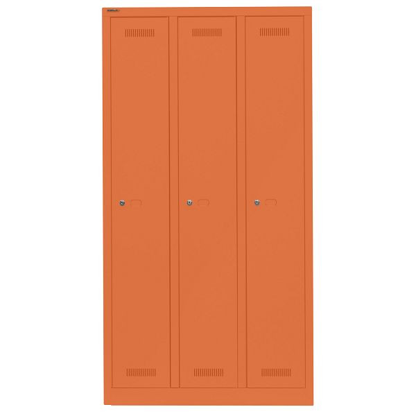 Bisley Garderobenschrank Monobloc™, 3 Abteile je 1 Fach, 603 orange, ML09T1603