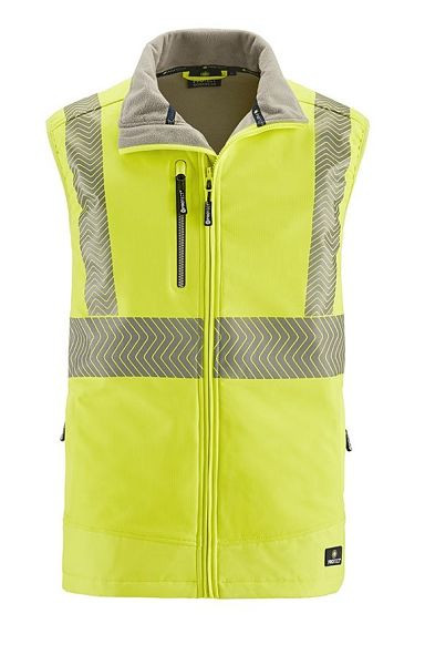 4PROTECT Warnschutz-Softshellweste PARAMUS, leuchtgelb, Größe: 6XL, 3425-6XL