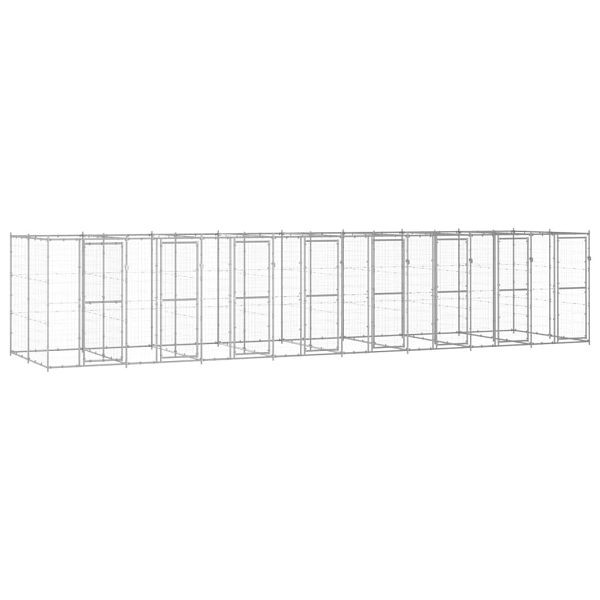 vidaXL Outdoor-Hundezwinger Verzinkter Stahl 19,36 m², 3082288