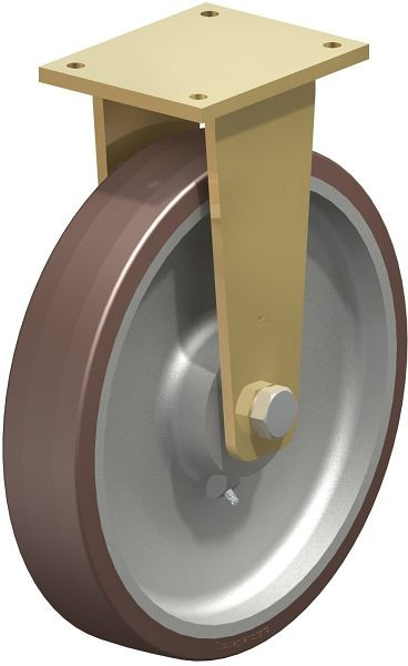 Blickle BS-GB 402K Stahlgeschweißte Schwerlast-Bockrolle, Blickle Besthane®, Braun, 754228