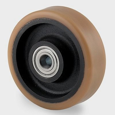 TENTE-ROLLEN Rad, Rad-Ø 125 mm, Tragfähigkeit 550 kg, A 92 Shore, FTP125x50-20 HL60