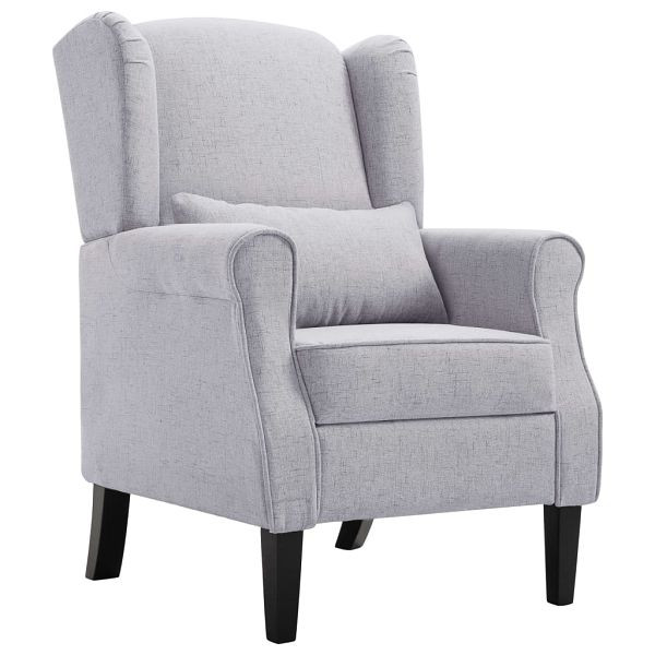 vidaXL Sessel Farbe Hellgrau Stoff, 248615, 8719883593173
