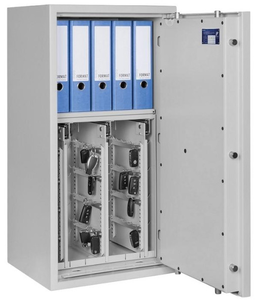 Eichner Wertschutz-Schlüsseltresor Kombination Klasse I, mit Elektronikschloss, für 144 Schlüsselhaken, 950x500x420 mm, Farbe: RAL 7035, 9201-00015-ELS