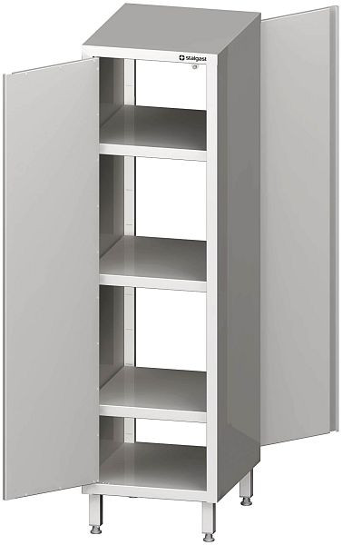 Stalgast Durchreiche-Hochschrank mit Flügeltüren, 400x500x1800 mm, verschweißt, VHK04503