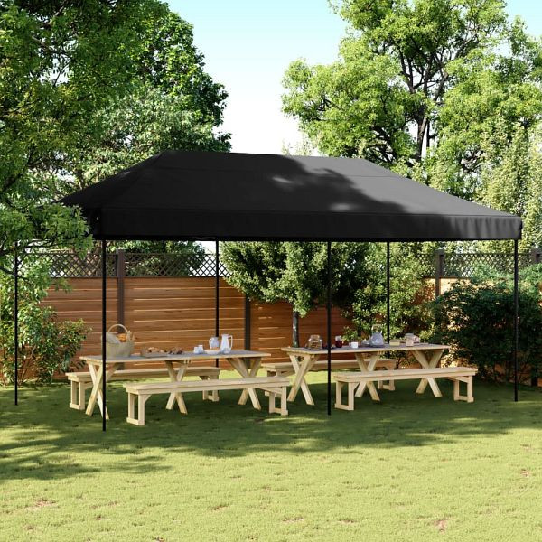 vidaXL Partyzelt Faltbar Pop-Up Schwarz 580x292x315 cm, 4004942