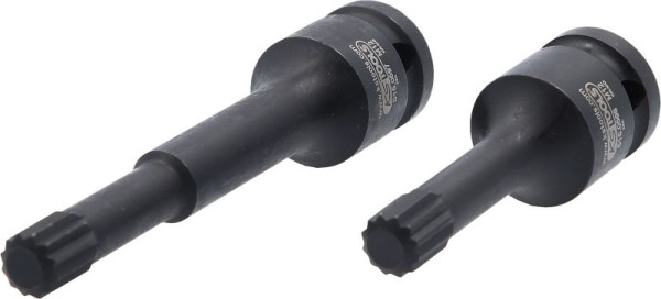 KS Tools 1/2" Spezial-Kraft-Bit-Stecknuss-Satz Vielzahn, 2-tlg, 515.0595