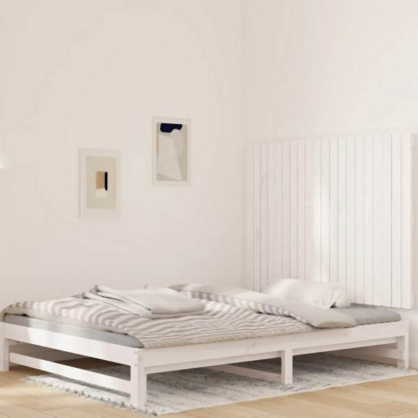 vidaXL Wand-Kopfteil Weiß 127,5x3x90 cm Massivholz Kiefer, 824889