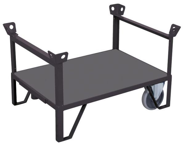 VARIOfit Rollplatte mit 2 Stirnwänden, Ladefläche: 1.200 x 800 x 310 mm (B/T/H), RAL 7016 anthrazitgrau, zu-1121/AG