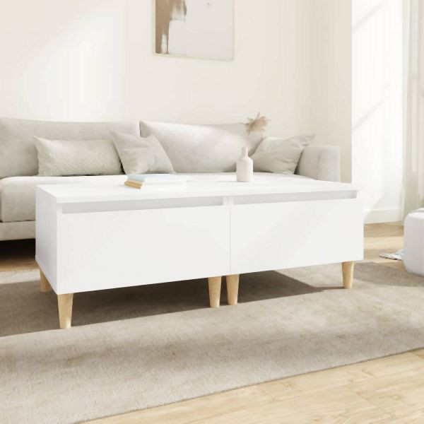 vidaXL Beistelltische 2 Stück Weiß 50x46x35 cm Holzwerkstoff, 819501