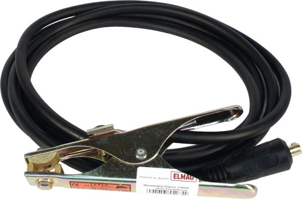 ELMAG Massekabel 25qmm, 3 Meter, 35/50, komplett montiert, 55282