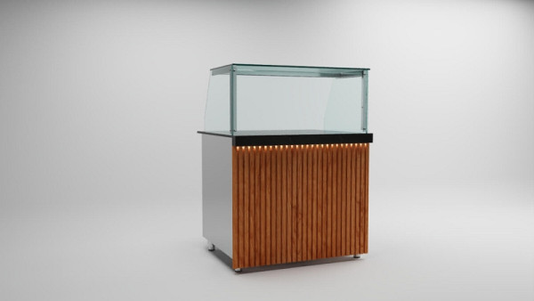 SGS Gastro Kassentisch mit Glas, 90 cm, Neutralelement, KS9001