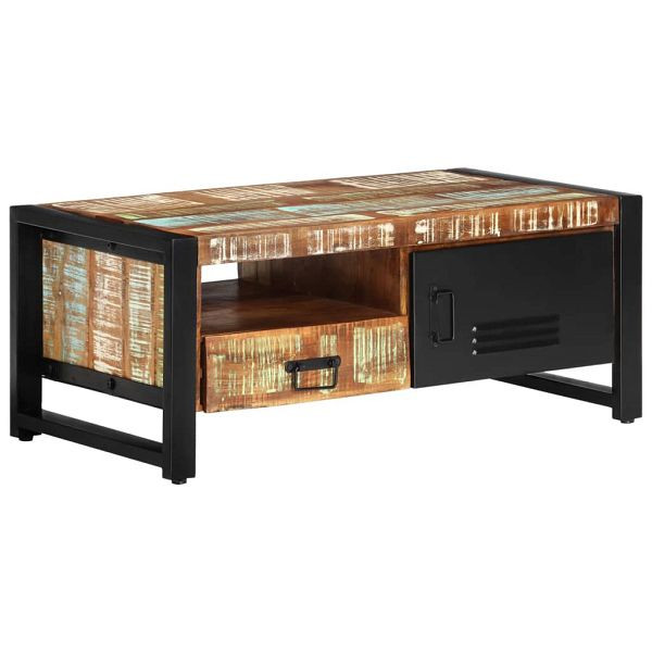 vidaXL Couchtisch 100x50x41 cm Altholz Massiv, Top-Qualität, 338221