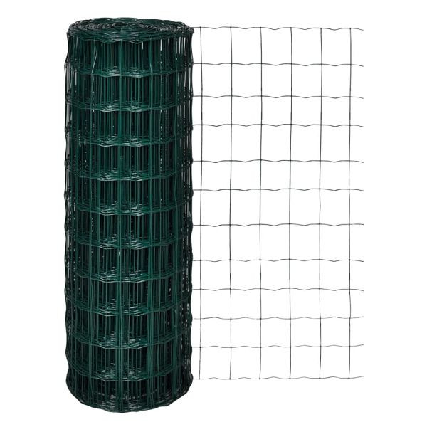 vidaXL Eurozaun Stahl 10 x 1,7 m Grün, 142403, 8718475520238