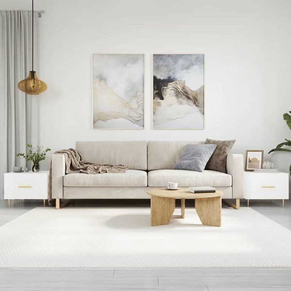 vidaXL Couchtische 2 Stück Hochglanz-Weiß 50x50x40 cm Holzwerkstoff, 829369