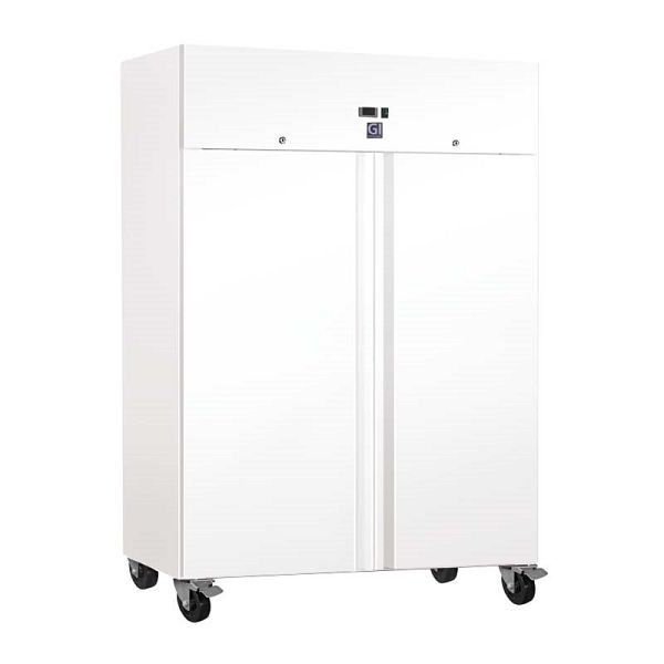 Gastro-Inox weißstahl 1200 Liter Kühlschrank statische Kühlung mit Ventilator, 201.022