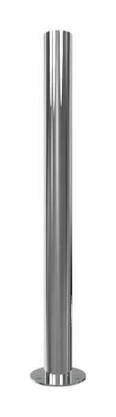 Schake Sperrpfosten aus Edelstahl Typ 4072P, Ø 76mm, ortsfest zum Aufdübeln, geschliffen mit einer Öse, 4072P+1