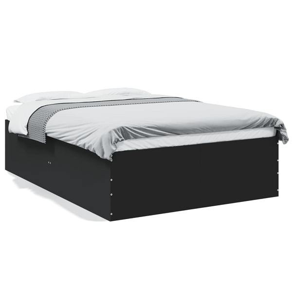 vidaXL Bettgestell Schwarz 140x190 cm Holzwerkstoff, 3280938