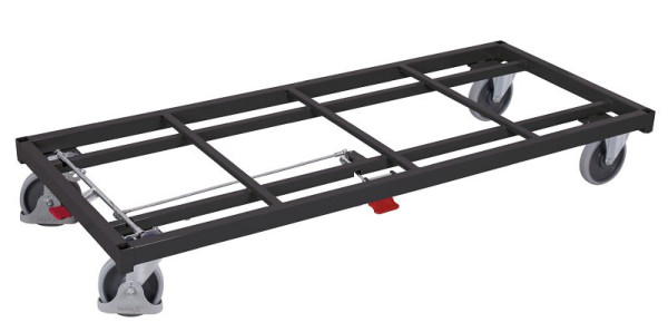 VARIOfit Schwerlastwagen, Ladefläche: 1.380 x 880 mm, RAL 7016 anthrazitgrau, Radsatz: Bereifung aus Gummi, zu-1225/AG