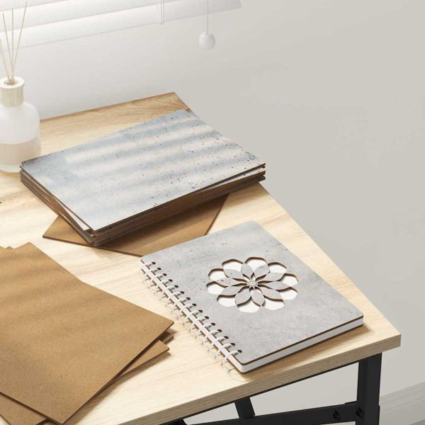 vidaXL Dekoplatten 150 pcs Betongrau 15 x 21 x 0.3 cm Holzwerkstoff, 885546