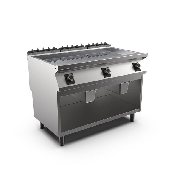 Mareno M1-900 elektrische Griddleplatte mit glatter Chromplatte, 120cm, 1200(B)x920(T)x900(H)mm, FT912ELCG, 191.260