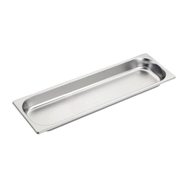 Gastro M Edelstahl GN-Behälter 4cm GN2/4, verstärkte Kanten, GN688