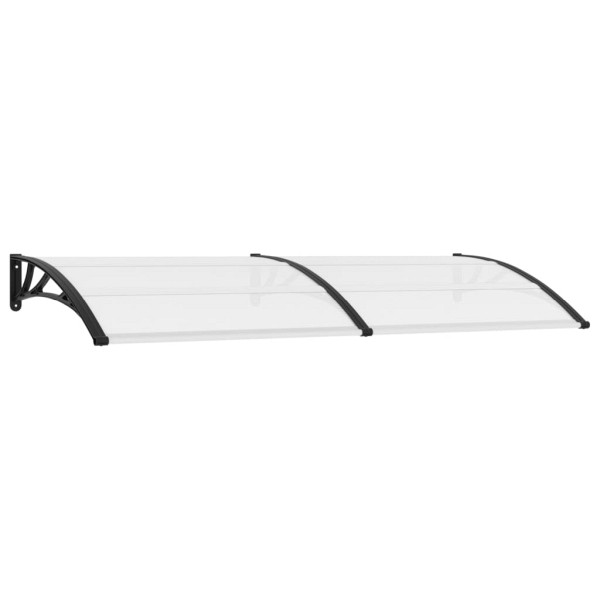 vidaXL Türvordach Schwarz und Transparent 240x75 cm PC, 144816